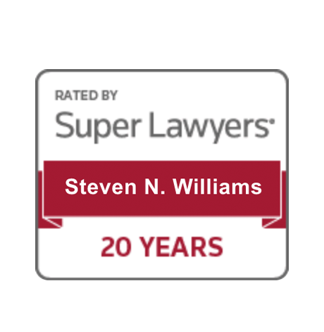 Rated by Super Lawyers Badge - Steven N. Williams 20 Years