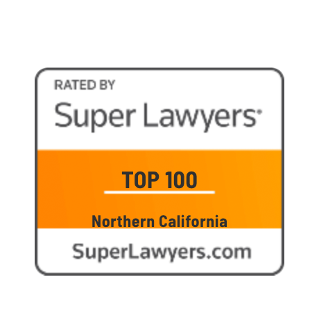 Rated by Super Lawyers Badge - Top 100 Northern California