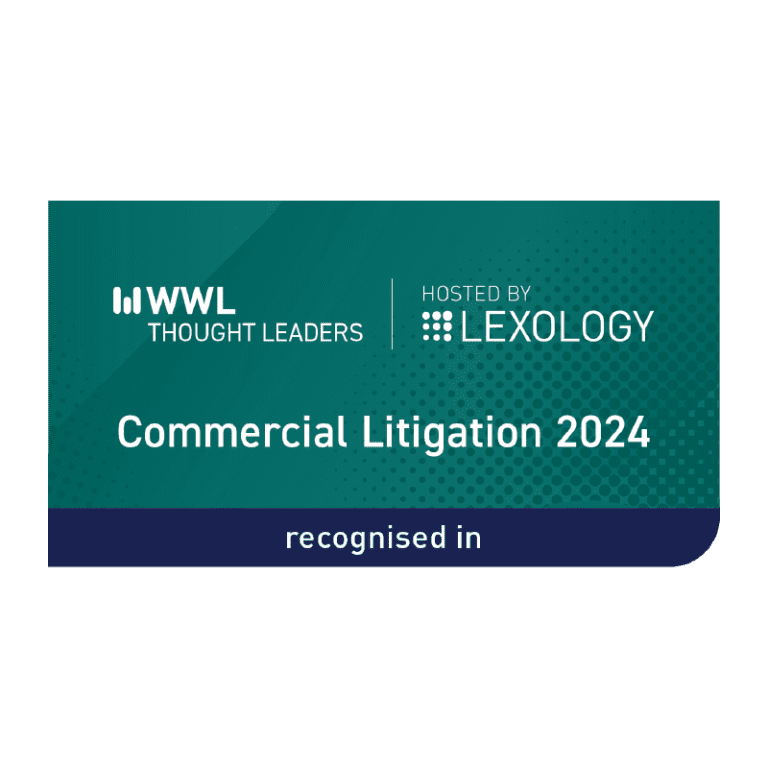 Recognized in WWL Thought Leaders - Hosted by Lexology - Badge for Commercial Litigation 2024