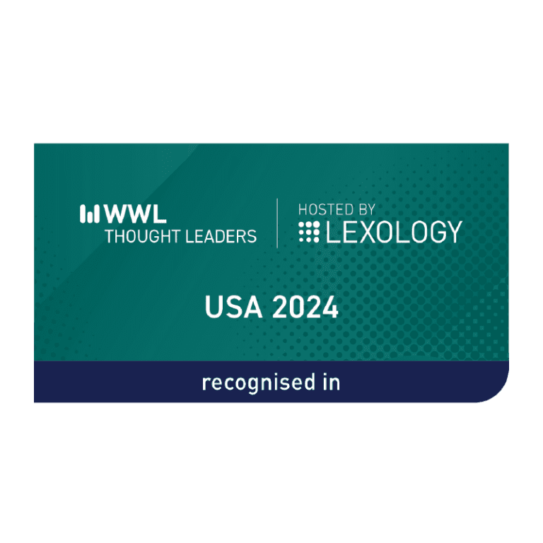 Recognized in WWL Thought Leaders - Hosted by Lexology - Badge for USA 2024